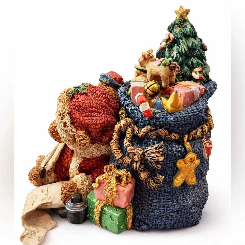 Grandeur Noel Bear Stocking Holder Teddy Christmas Decor w/ Box - Picture 4 of 6